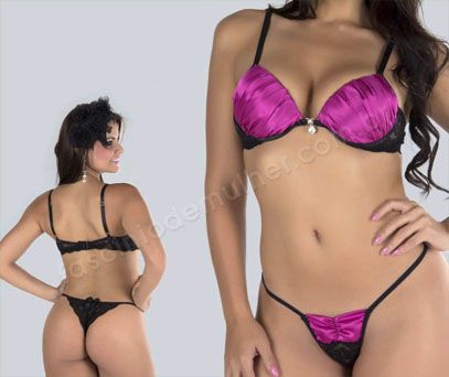 Conjunto em Cetim e Renda