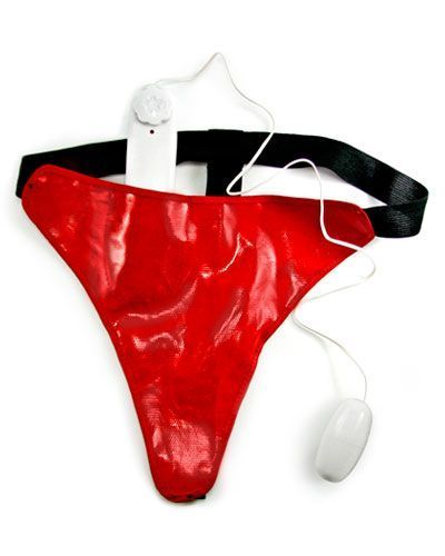 Calcinha em vinil com compartimento interno com vibrador