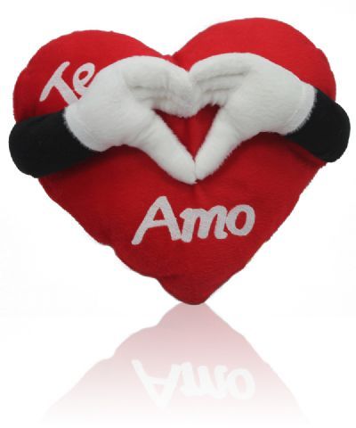 Coração com mão Te amo 26 cm