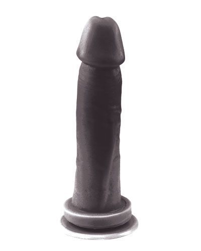PÊNIS 8 COM VENTOSA - 16X4 CM NA COR PRETA